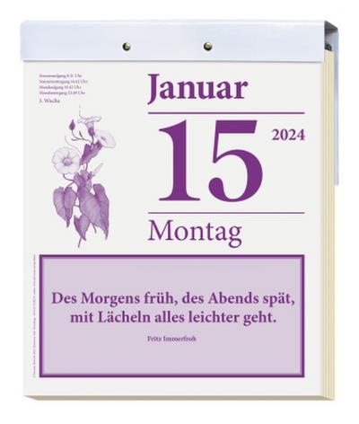 Kalender Orientierungshilfe 2024, Block mit Aufhängung weiß