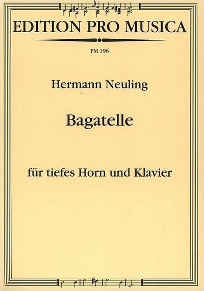 Bagatellefür tiefes Horn und Klavier