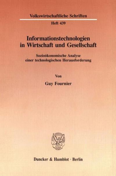 Informationstechnologien in Wirtschaft und Gesellschaft.