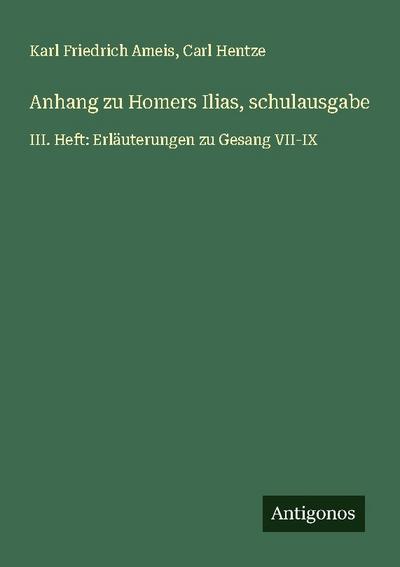 Anhang zu Homers Ilias, schulausgabe
