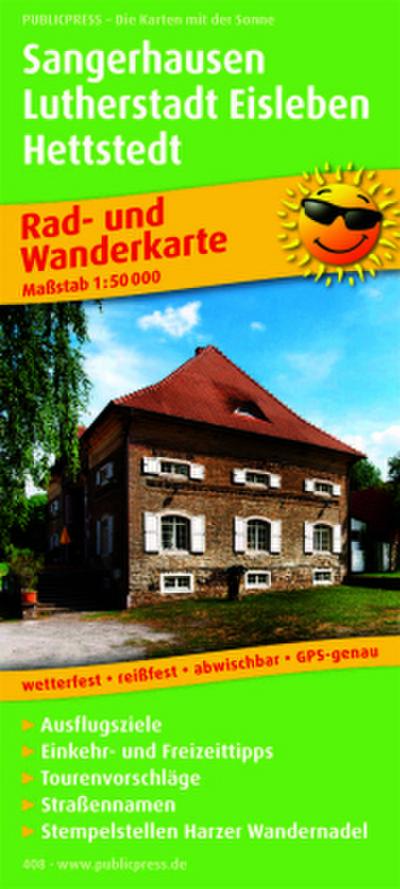 Publicpress Rad- und Wanderkarte Sangerhausen, Lutherstadt Eisleben, Hettstedt 1:50.000
