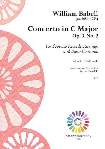Concerto in C Major op.3,2for soprano recorder, strings and Bc