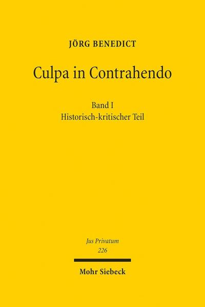 Culpa in Contrahendo. Bd.1