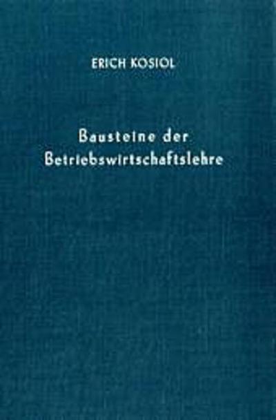 Bausteine der Betriebswirtschaftslehre.