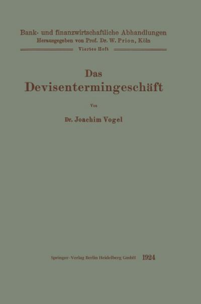 Das Devisentermingeschäft