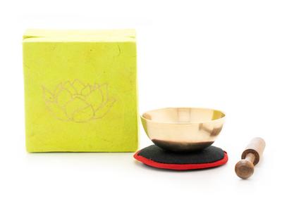 Klangschalen-Set in Box Mini grün mit Lotus
