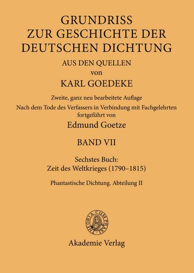 Siebentes Buch: Zeit des Weltkrieges (1790-1815)