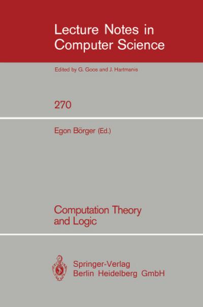 Computation Theory and Logic