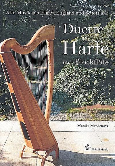 Duette für Harfe und Blockflöte, m. 1 Buch, 2 Teile