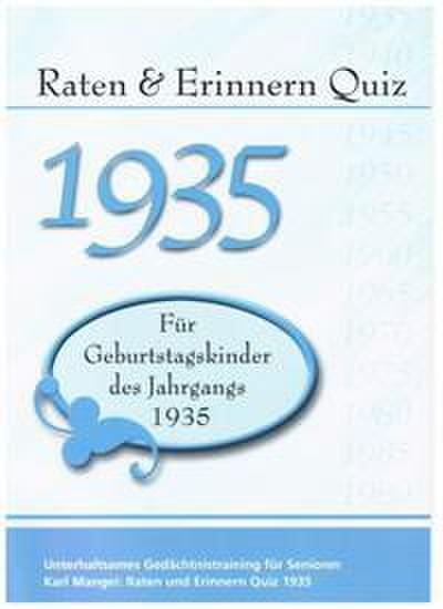 Raten & Erinnern Quiz 1935