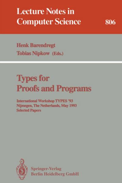Types for Proofs and Programs