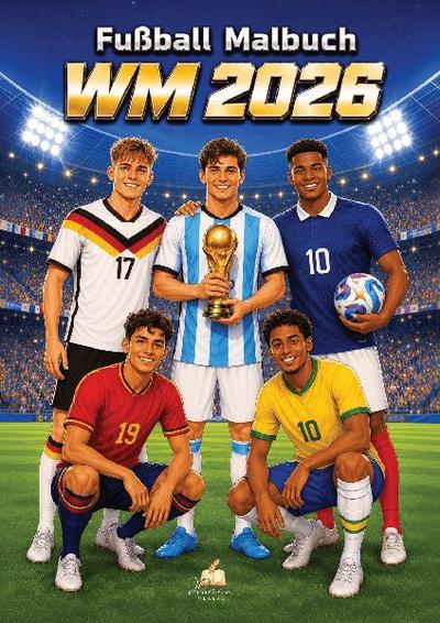 WM 2026 Fußball Malbuch für Kinder ab 6 Jahren mit 70 authentischen Spielerzeichnungen