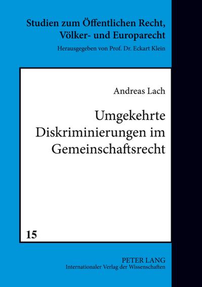 Umgekehrte Diskriminierungen im Gemeinschaftsrecht