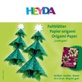 Baier & Schneider Faltblätter Origami 'Curlie grün', Papierset: 64 Blatt, Format 15 x 15 cm