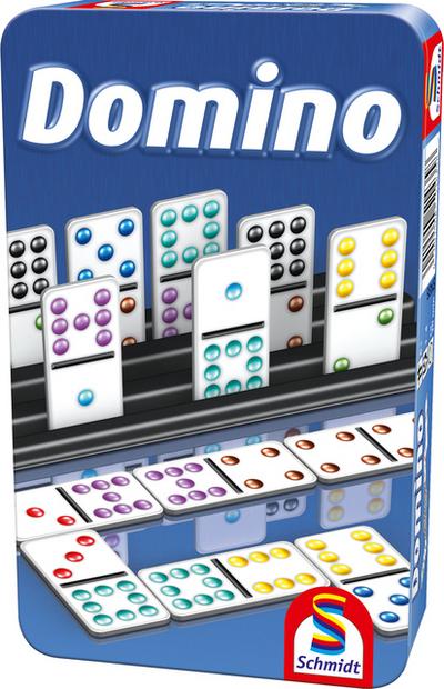 Schmidt Spiele 51435 Domino, Bring Mich mit Spiel in der Metalldose, bunt