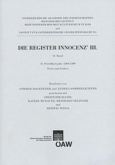 Die Register Innocenz`III. 11. Band