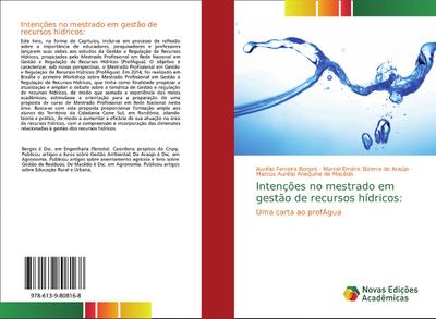 Intenções no mestrado em gestão de recursos hídricos: