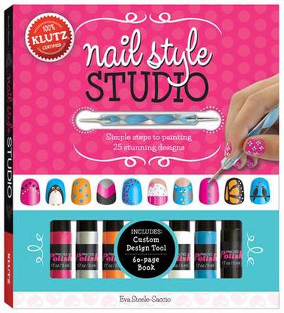 Nail Style Studio Single [With 6 Bottles of Nail Polish, Custom Design Tool and 250 Stick-On Stencils]