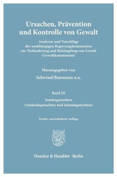 Ursachen, Prävention und Kontrolle von Gewalt.