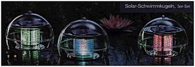Solar-Schwimmkugeln, 3er-Set