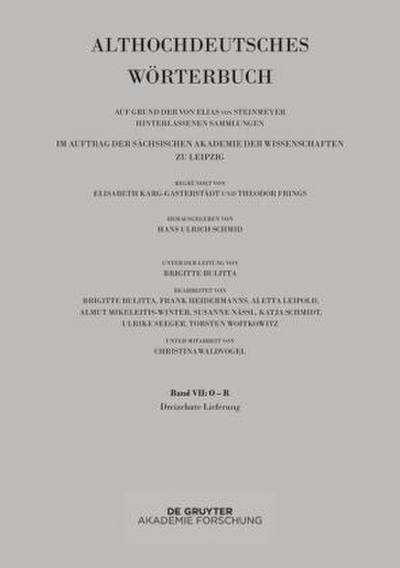 Althochdeutsches Wörterbuch Althochdeutsches Wörterbuch, # Band VII/13. Band VII: O -R. 13. Lieferung (rîhhen bis ringan).