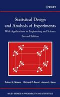 Statistical Design and Analysis of Experiments