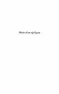Desir d’un epilogue - recit