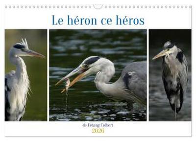 Le héron ce héros de l’étang Colbert (Calendrier mural 2026 DIN A3 vertical), CALVENDO calendrier mensuel