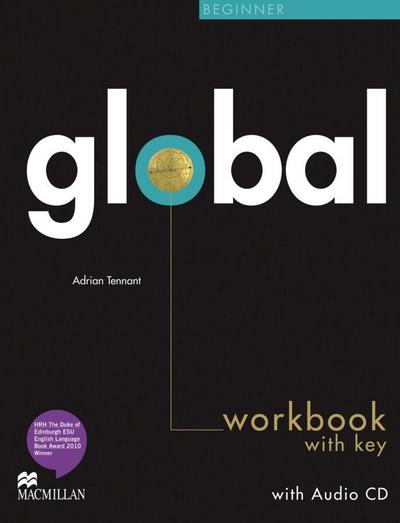 Global Beginner, Workbook with key and Audio-CD