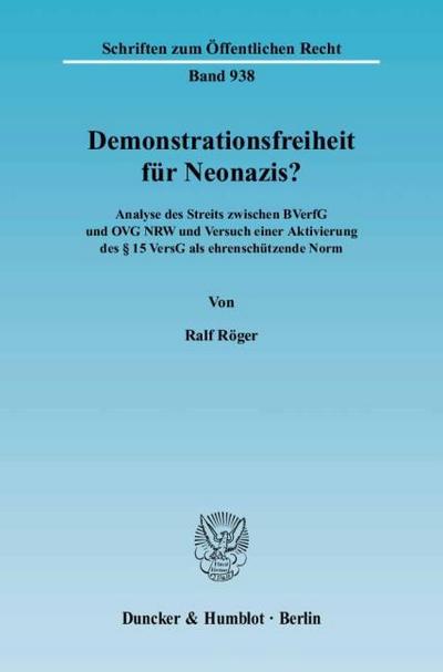 Demonstrationsfreiheit für Neonazis?