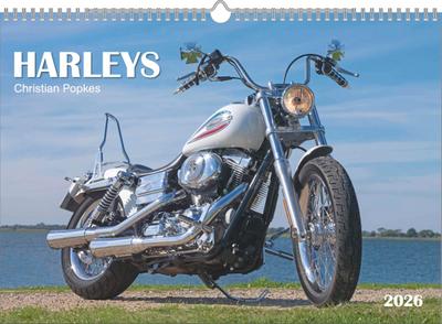Harleys 2026 - Wand-Kalender - 42x29,7 - Motorrad
