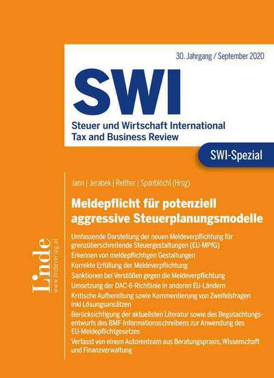 SWI-Spezial Meldepflicht für potenziell aggressive Steuerplanungsmodelle