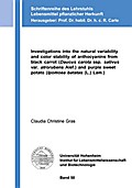 Investigations into the natural variability and color stability of anthocyanins from black carrot (Daucus carota ssp. sativus var. atrorubens Alef.) and purple sweet potato (Ipomoea batatas (L.) Lam.)