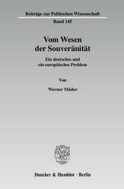 Vom Wesen der Souveränität