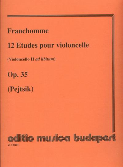 12 Etudes op.35 pour violoncelle(Violoncelle 2 ad lib.)