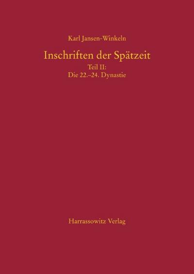 Inschriften der Spätzeit