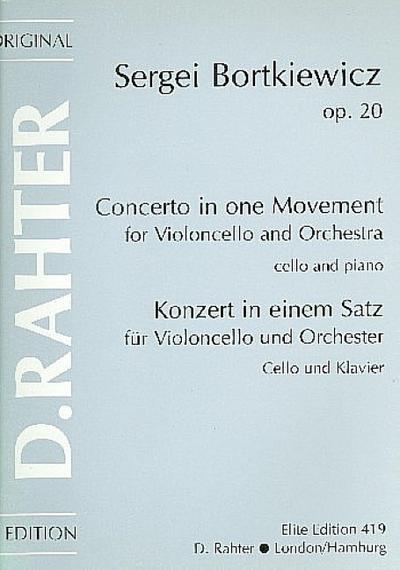 Konzert c-Moll in einem Satz op.20für Violoncello und Orchester