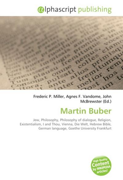 Martin Buber - Frederic P. Miller