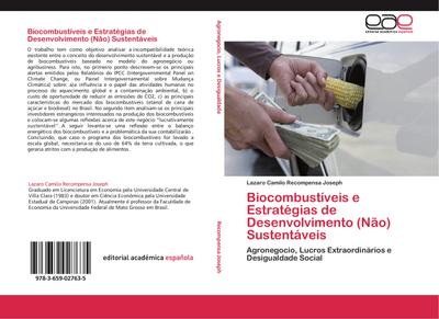Biocombustíveis e Estratégias de Desenvolvimento (Não) Sustentáveis - Lázaro Camilo Recompensa Joseph