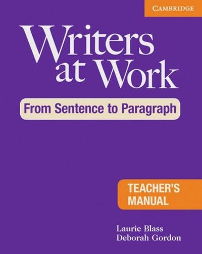 From Sentence to Paragraph, Teacher’s Manual