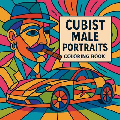 Cubist Male Portraits - Coloring Book