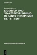Eigentum und Staatsbegründung in Kants ’Meta