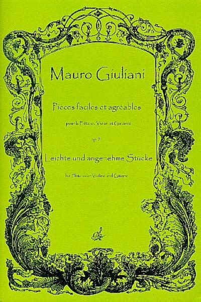 Pièces faciles et agréables op.74für Flöte (Violine) und Gitarre