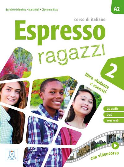 Espresso ragazzi 2, einspr./Buch mit DVD u.CD