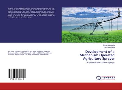 Development of a Mechanism Operated Agriculture Sprayer