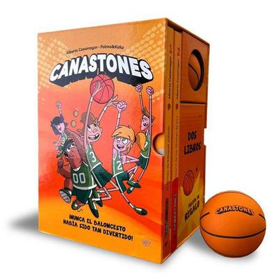 Estuche Canastones: 2 Libros + Pelota / The Super Hoopers Book Set: 2 Books + Basketball Ball (Spanish Edition)