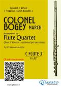 C Flute 3 part of "Colonel Bogey" for Flute Quartet