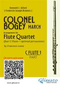 C Flute 1 part of "Colonel Bogey" for Flute Quartet