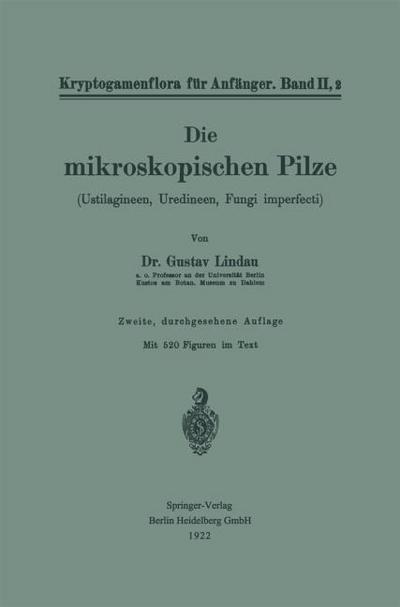 Die mikroskopischen Pilze