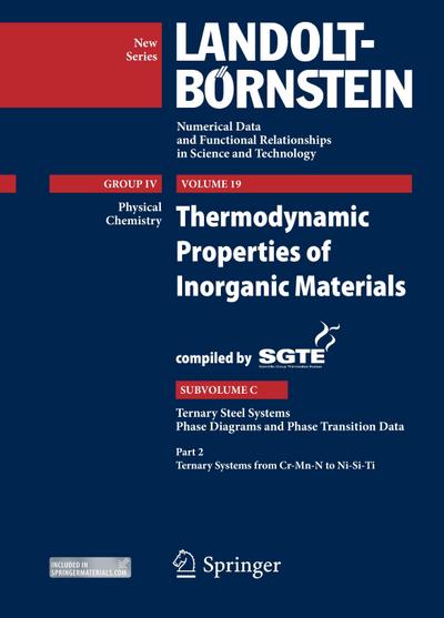 Thermodynamic Properties of Inorganic Materials Compiled by SGTE